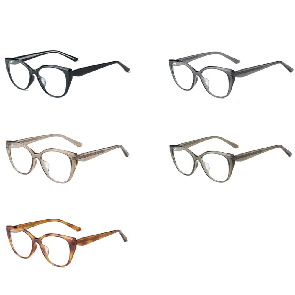Blue Light Blocking Eyeglasses Transparent Grey TR90 Frame Designer Eye Wear Retro Style Modern Oversized Eyewear