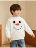Hand-Embroidered Snowman Knit Sweater - Christmas Cotton, Long Sleeve for Baby Boy/Girl