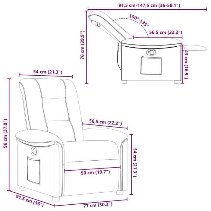 VidaXL Fauteuil inclinable Gris clair Tissu, fauteuil, fauteuil inclinable TV, poussette, fauteuil inclinable pour personnes 4015616