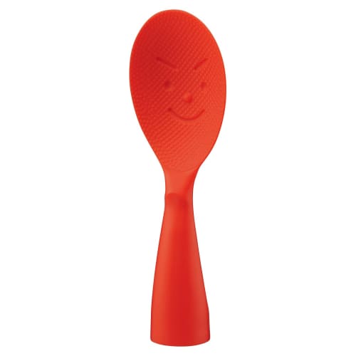 

Akebono Sangyo Red Rice Paddle, Made in Japan, Wide Base, Self-Standing for Hygiene, Double-Embossed Surface for Non-Stick Rice, PM-902