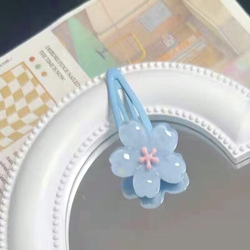 Sweet Cute Cherry Blossom Hair Side Clip Headwear Cute Girls BB Clip Y2K Side Bangs Clip Hair Accessories Fresh Flowers Hairpins