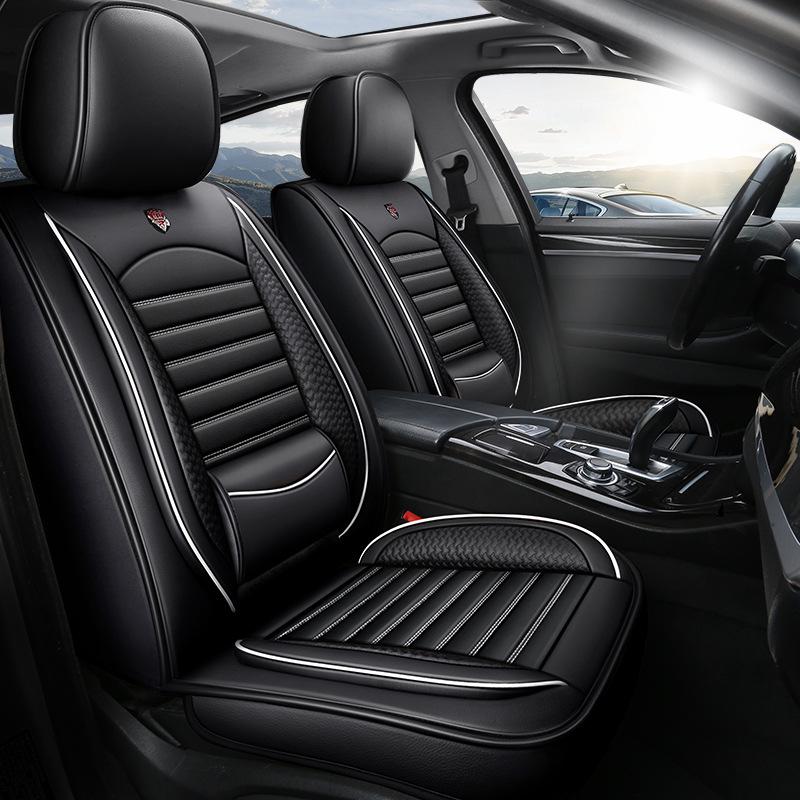 Universal Leather Car Seat Cover - All-Season Full Set Cushion