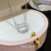 18K Gold Titanium Rhombus Clavicle Chain Necklace - Women’s Trendy Geometric Choker Pendant