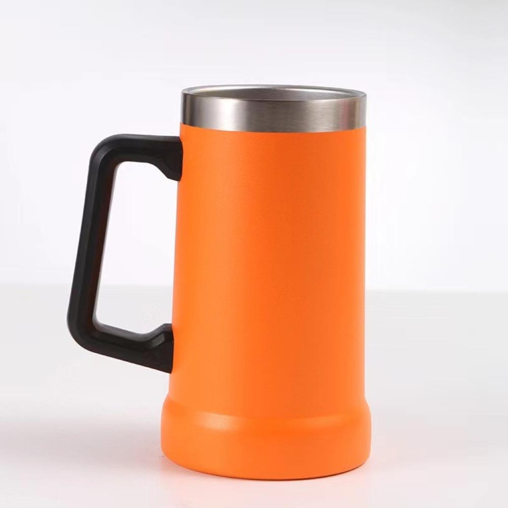 Tazza d'Acqua con Manico Tazza da Birra in Acciaio Inossidabile Tazza Termica Portatile