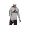 Adidas Large Logo Printed Casual Hoodie Men hoodies Gray GK9541