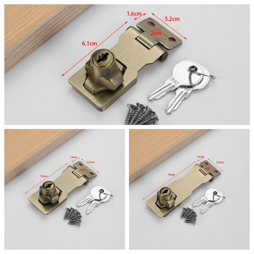 Anti-theft Security Furniture Locks No-punch Security Wooden Door Buckle  Mailbox