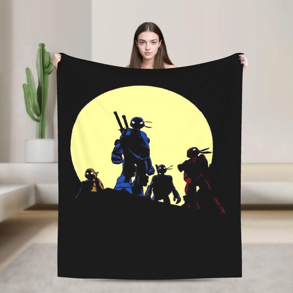 TMNT Durchbruch Flanelldecke Warme Weiche Überwurfdecke für Wohnkultur Reise Muster Tagesdecke Sofa Bettbezug