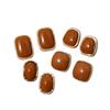 Hot-selling Classic Geometric Design Stud Earrings Set Retro Simple Brown Maillard Style Earrings Women