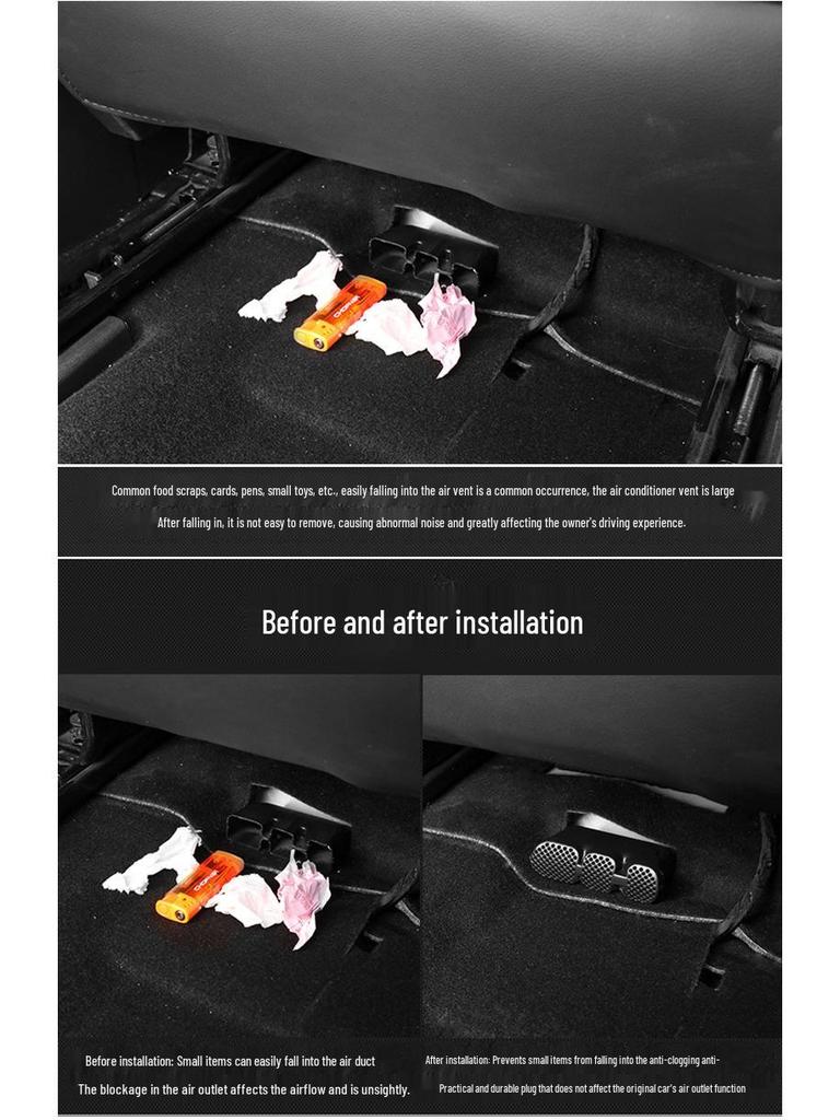 Rear AC Vent Protective Cover for Great Wall Wey VV6: Anti-Clog, Anti-Leak, Anti-Block Design.