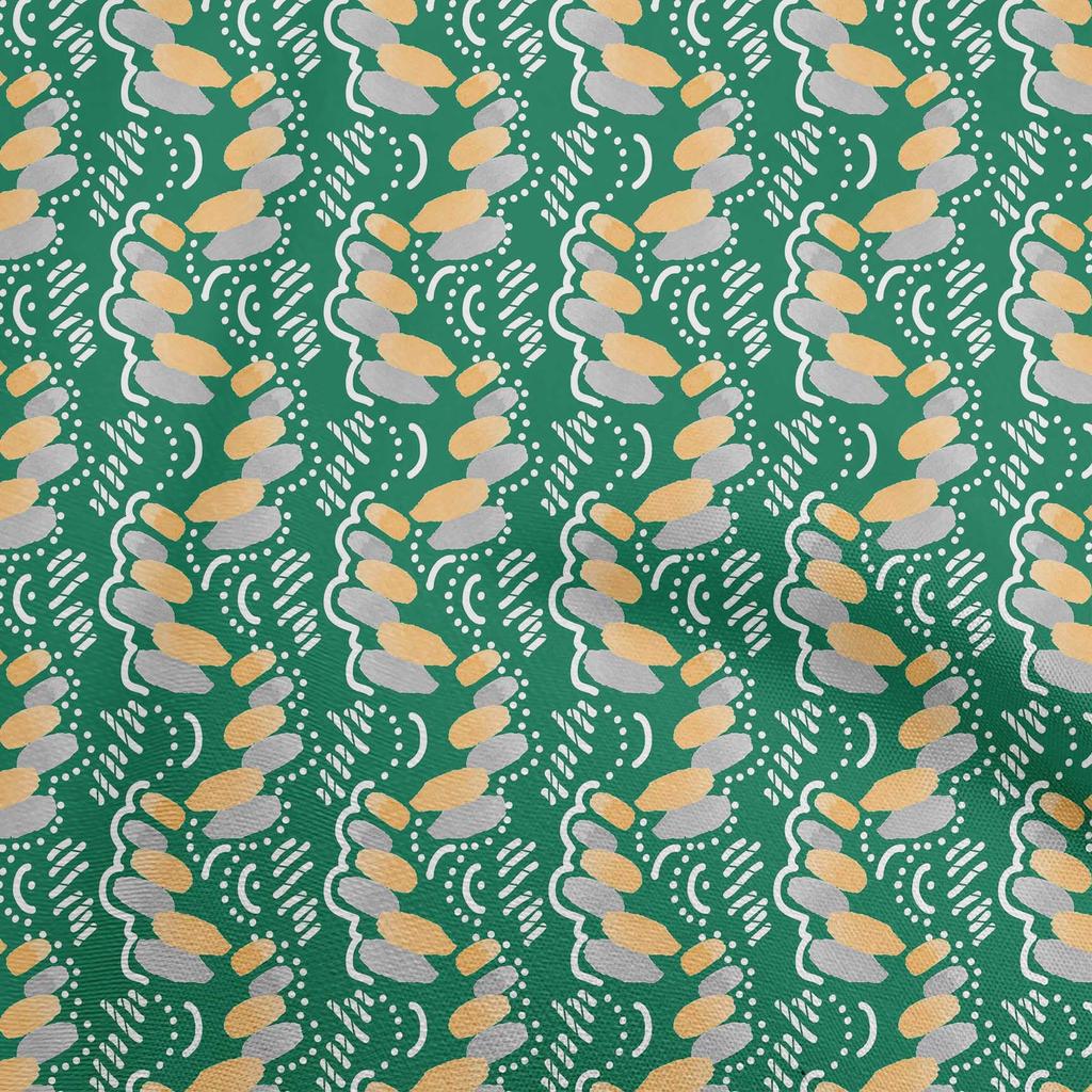 oneOone Georgette Viscose Black Fabric Abstracts Sewing Material Print Fabric By The Yard 42 Inch