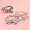 Pet Accessories Sparkling Cat Collar Adjustable Necklace Pet Rhinestone Collar PU Leather Decoration Dog Collar Birthday