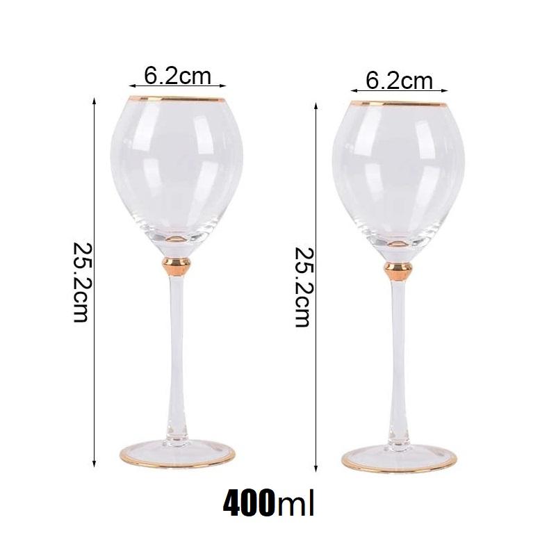 2Pcs 400ml Retro Phnom Penh Wine Glass Crystal Champagne Glasses Goblet Wedding Party Glass Cup Drinkware Valentine's Day Gifts