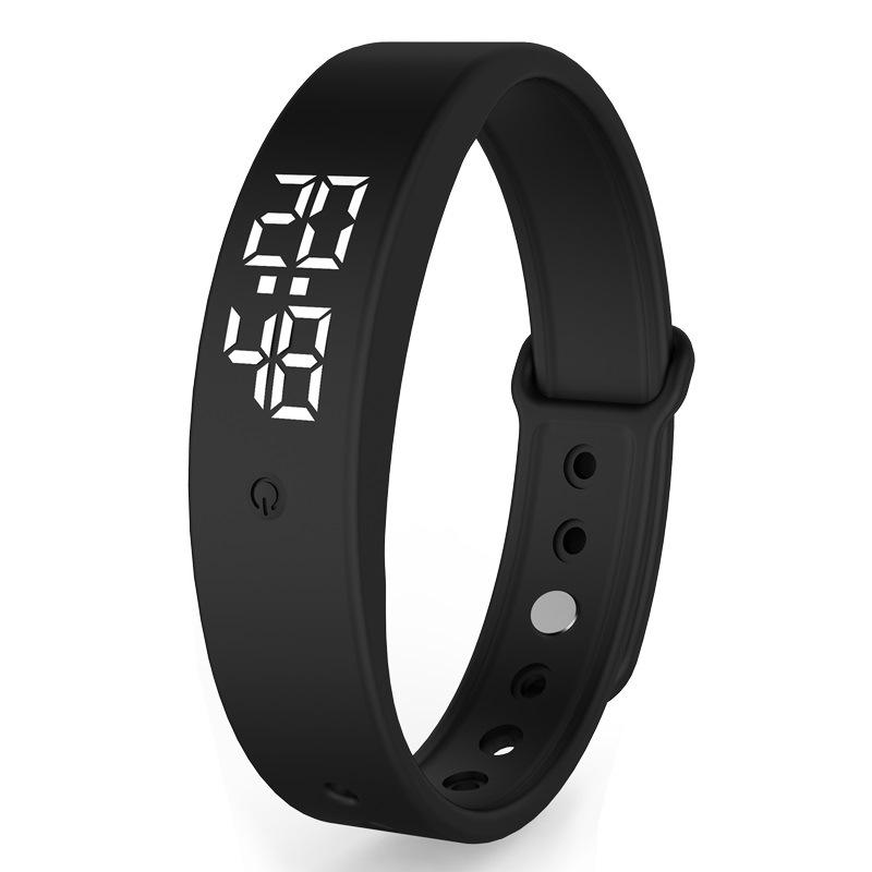 V9 Smart Temperature Monitoring Bracelet: All-Weather Body Temp Tracker with Vibration Alerts, Stopwatch, and Alarm Clock.