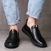 Pantofi de piele pentru bărbați de afaceri, cu fermoar la modă, pantofi plate pentru bărbați, mocasini confortabili, ușoare, talpa moale, pantofi de conducere pentru bărbați