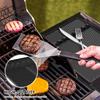 Grill Side Shelf Mat Silicone Griddle Tool Mat with 8Slot Anti-Slip Grill Holder Pad Heat-Resistant BBQ Utensil Mat Kitchen Tool