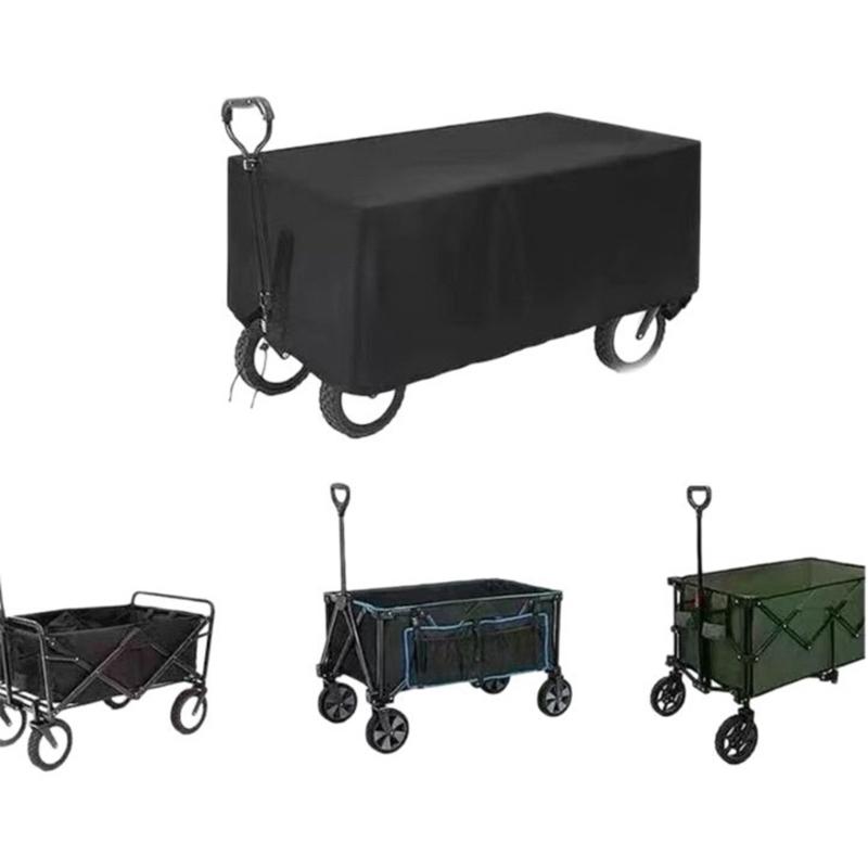 Light Weight Dust Proof Cover for Big Outdoor Utility Carts Foldable Water Resistant for Picnics and Camping