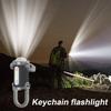 Rechargeable Keychain Flashlight Mini LED Torch Super Bright Portable Waterproof Keyring Light for Camping Hiking Emergency