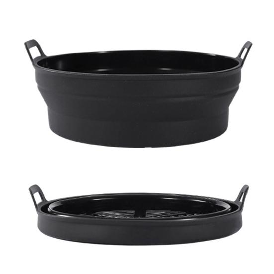 Yousheng Silicone Air Fryer Liners Foldable Baking Tray Non-Stick Fried Chicken Silicone Basket High-Temperature Resistant Cake Cookie Maker