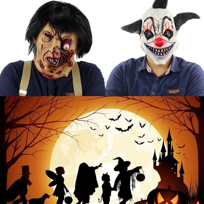 Handcrafted Latex Halloween Mask Joker Mask Bat Clown Mask Demon Clown Mask