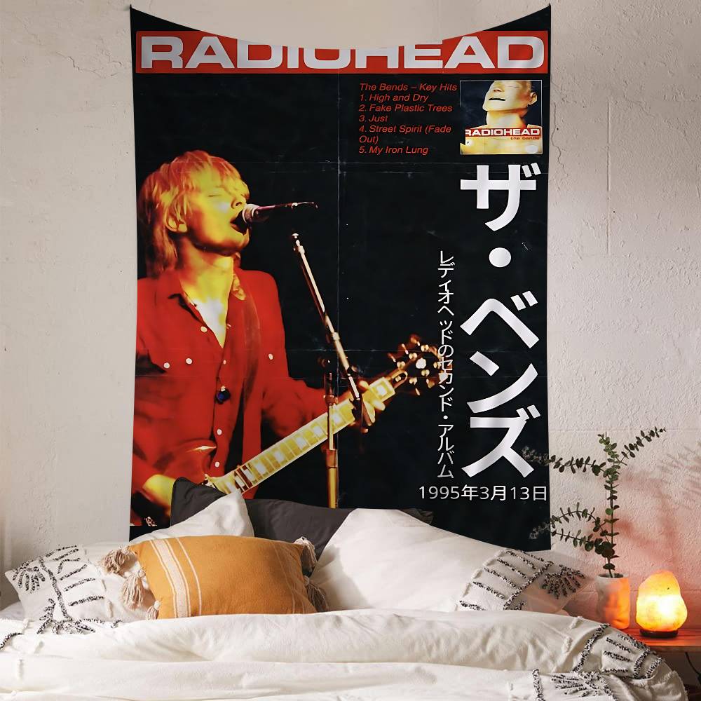 Rock Band R-Radiohead Colorful Tapestry Wall Hanging Bohemian Wall Tapestries Mandala Wall Art Decor