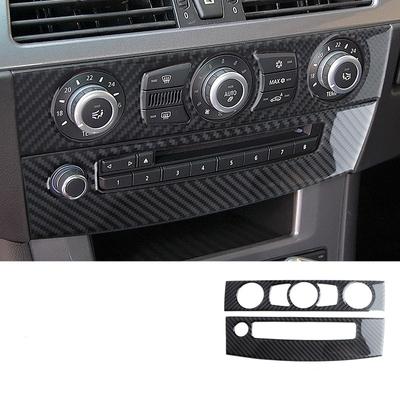 Kohlefaser-Auto-CD-Panel-Aufkleber, Aufkleber-Abdeckung, Innenmodifikationszubehör für BMW 5er E60 2004–2010