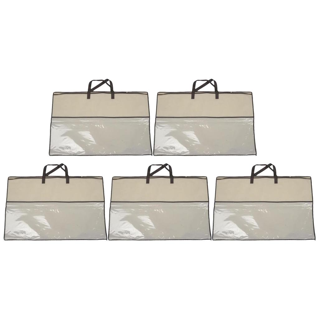 40x55cm Nonwoven Zippered Pillow Storage Bag With Handles Dustproof Organizers For Bedding Clothes Travel