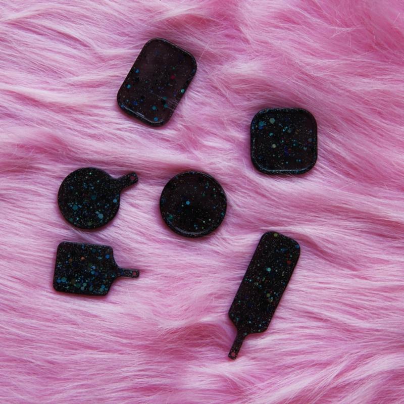 Mini tacka do zabawy jedzeniem Silikonowa forma do DIY Spersonalizowana okrągła breloczek Kolczyk Zawieszka Forma do jedzenia Napojów Biżuteria Narzędzie