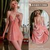Xianyi Autumn and Winter Pajamas Women's Sexy Lace Deep V Comfortable Suspender Pajamas Open Back Temptation Loungewear Can Be Worn Outside 489