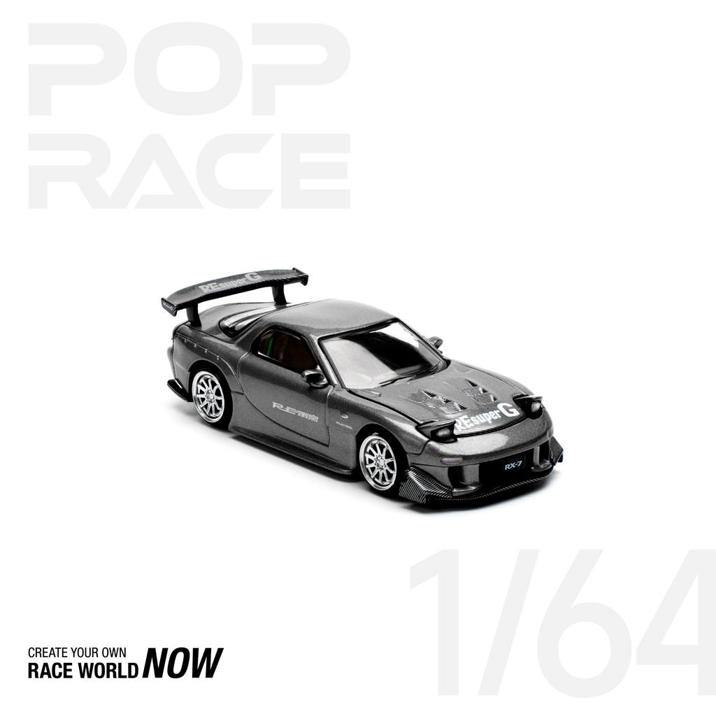 POP RACE Mazda RX7 Gunmetal Finished Model PR640255 1/64 ReAmemiya