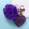 Damenhandtaschen Innenzubehör Strass-Herz Pompon Schlüsselanhänger Strass-Schlüsselanhänger Taschenanhänger