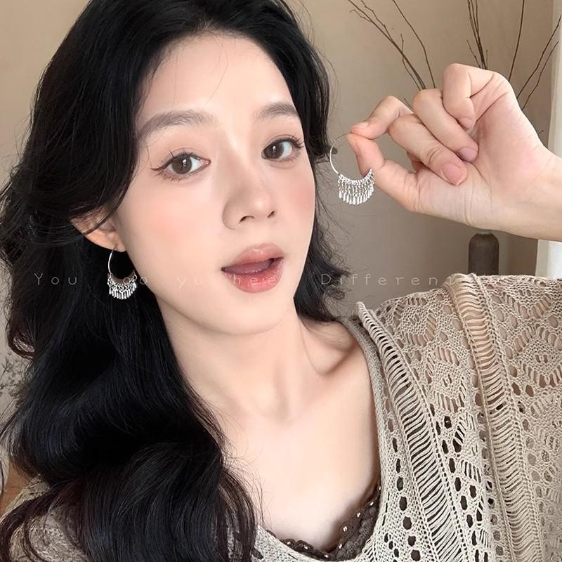 

Этнические ретро серьги в форме капли для женщин, универсальный темперамент, металлические серьги-цветы, серьги