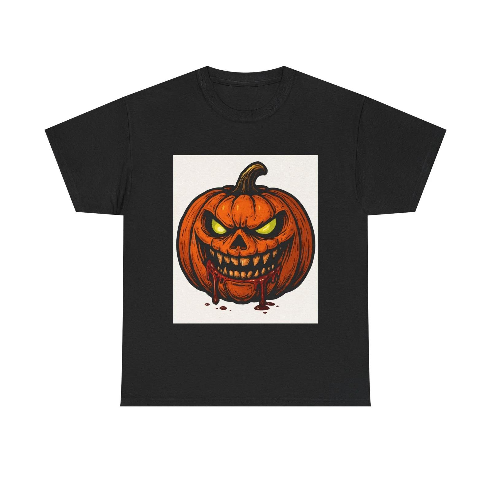Creepy Jack-O -Lantern Pumpkin Tee | Halloween Horror Shirt 3XL