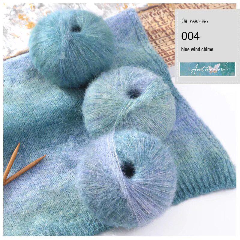 Gradient Silk Mohair Yarn for Hand-Knitted Sweaters and DIY Shawls