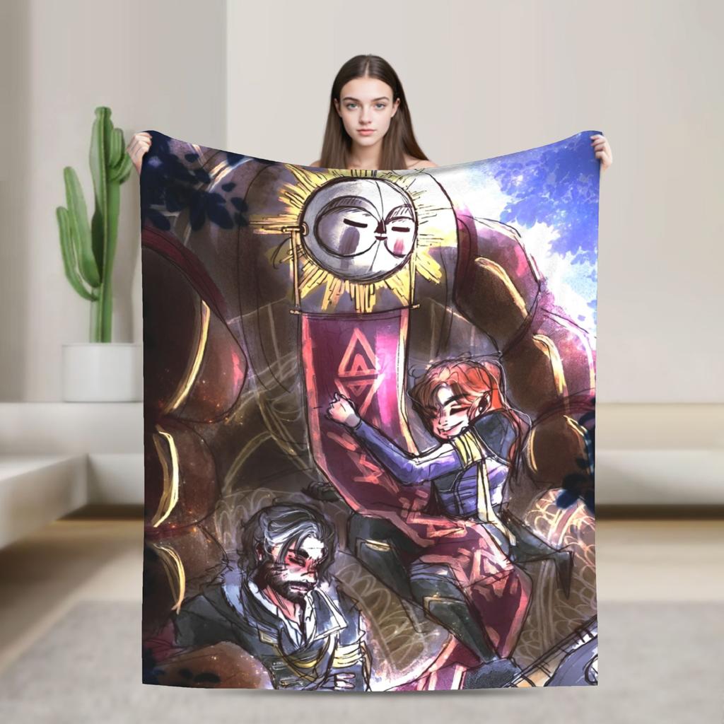 Clair Obscur Expedition 33 Maelle Plaid Kwaliteit Super Zacht Beddengoed Plaids Winter Picknick Slaapkamer Patroon Sprei