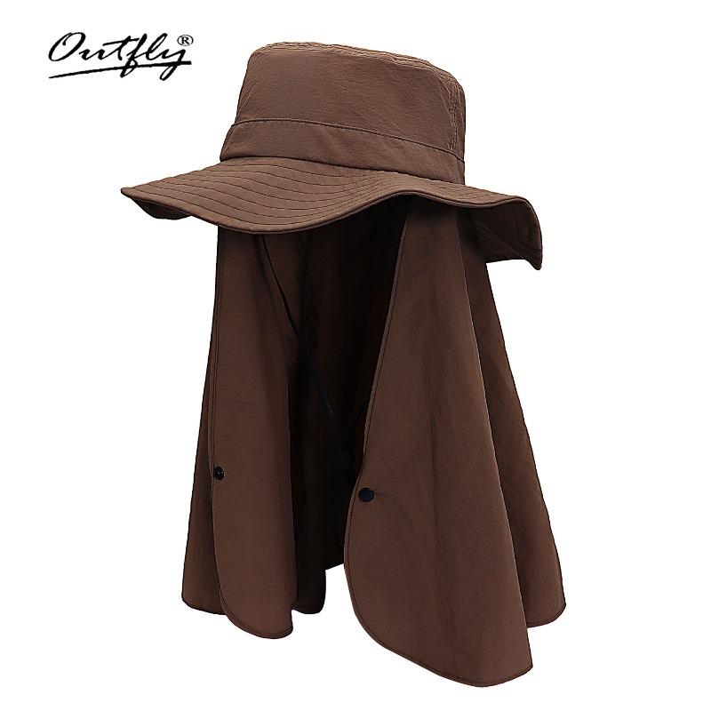 Spring and Summer New Sunscreen Sun Hat Men and Women Outdoor Fishing Breathable Bucket Hat Large Shawl 360 Degree Hat