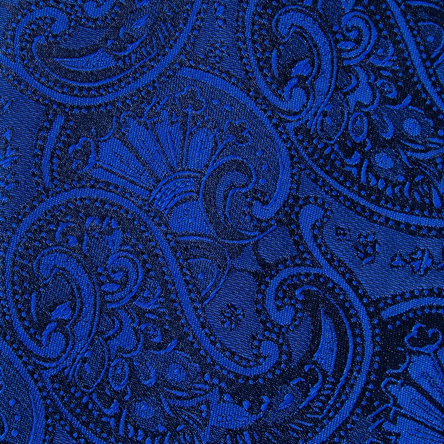 Luxuriöses Paisley-Krawatten-Set für Herren, Seidengewebte Krawatten, Einstecktuch, Manschettenknöpfe, Metall-Silber-Krawattenklammer