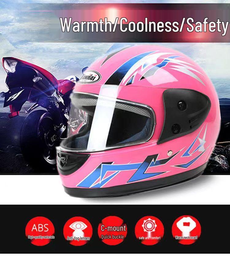 Men's Winter Full-Face Motorcycle Helmet, Warm Unisex, Anti-fog, All-Season, Universal Fit.