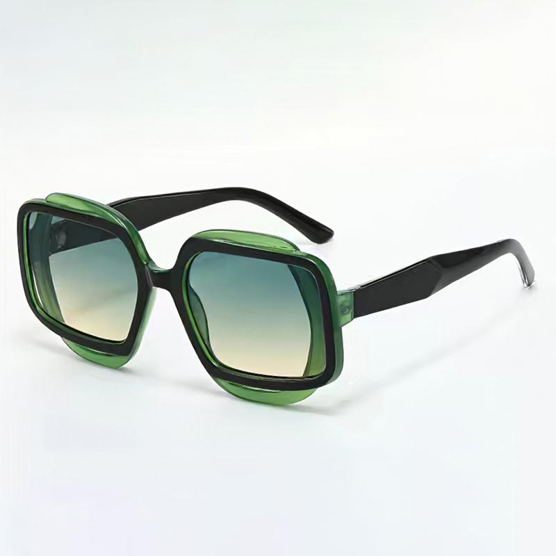 Oversized Fashion Sunglasses Men New Candy Color Rim Gradient Casual Shades Women Brand Design Beach Vacation Sun Glasses