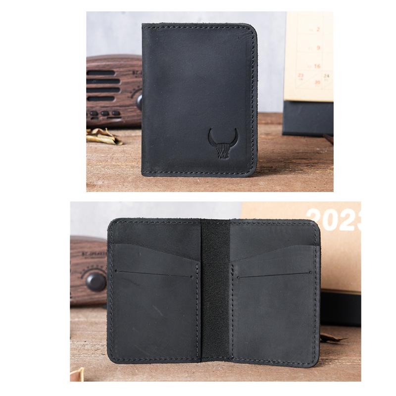 NT Retro Crazy Horse Leather Multi-Card Clutch: Unisex ID & Card Holder Wallet
