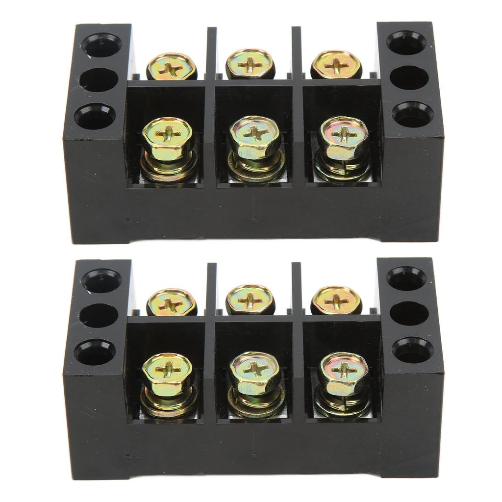 Terminal Strip Block Large Current Easy Wiring Ground Circuit Terminal Block 600V 60A 3 Positions