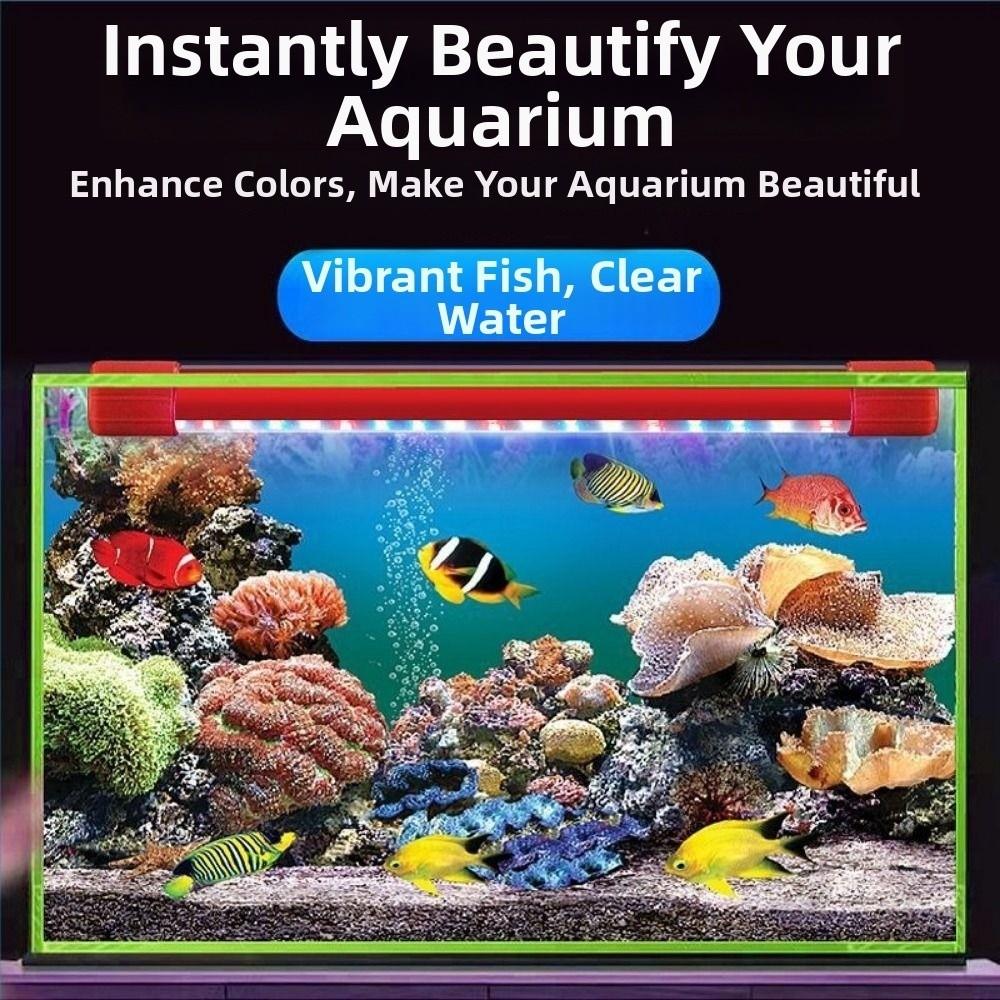 EU Plug Fish Tank Light Lighting Color Fish Brightening Lamp Underwater Aquariums Decor