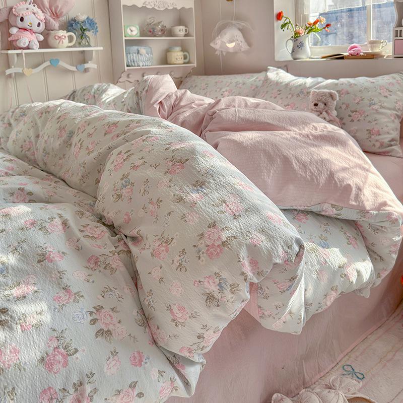 Pure Cotton Cloud Feel Double Layer Dormitory All Cotton Wood Cotton Quilt Cover Soft Breathable Durable Bedding Essential