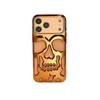 Ins  Hollow Out Skeleton Skull Matte Orange Phone Case For For Iphone 17 Pro Max Plating Orange Protective Back Cover