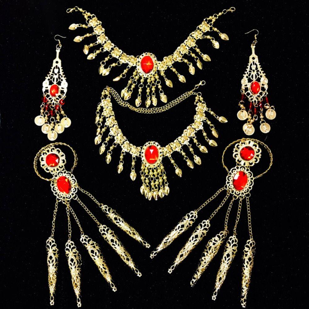 Bohemian Necklace Indian Earrings Professional Belly Dance Jewelry  Women