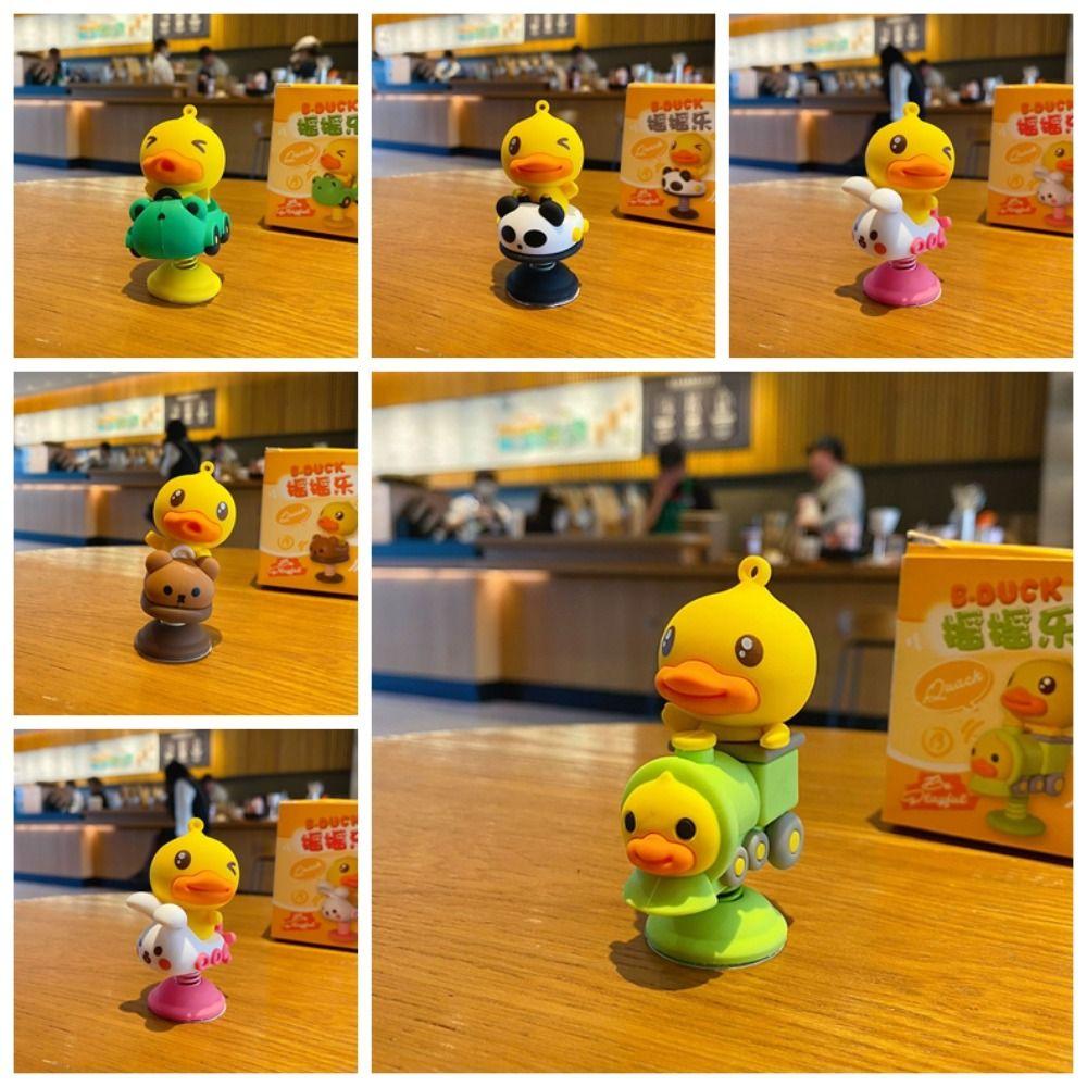 

Creative Yellow Duck Car Decoration Cute Car Bobblehead Figure Office Desk Style 2