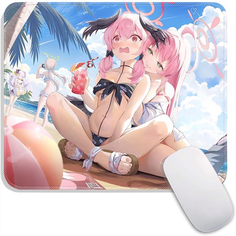 Anime Mouse Pad Small Gaming Mousepad Azusa Aris Himari Marina Iori Gamer Standard MousePads PC Compact Non-Slip Office Mousemat