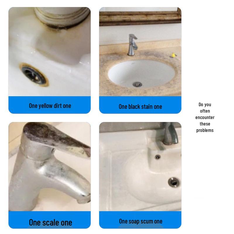 Bathroom Sink and Countertop Descaler - Yellow Stain Remover for Ceramic Washbasins