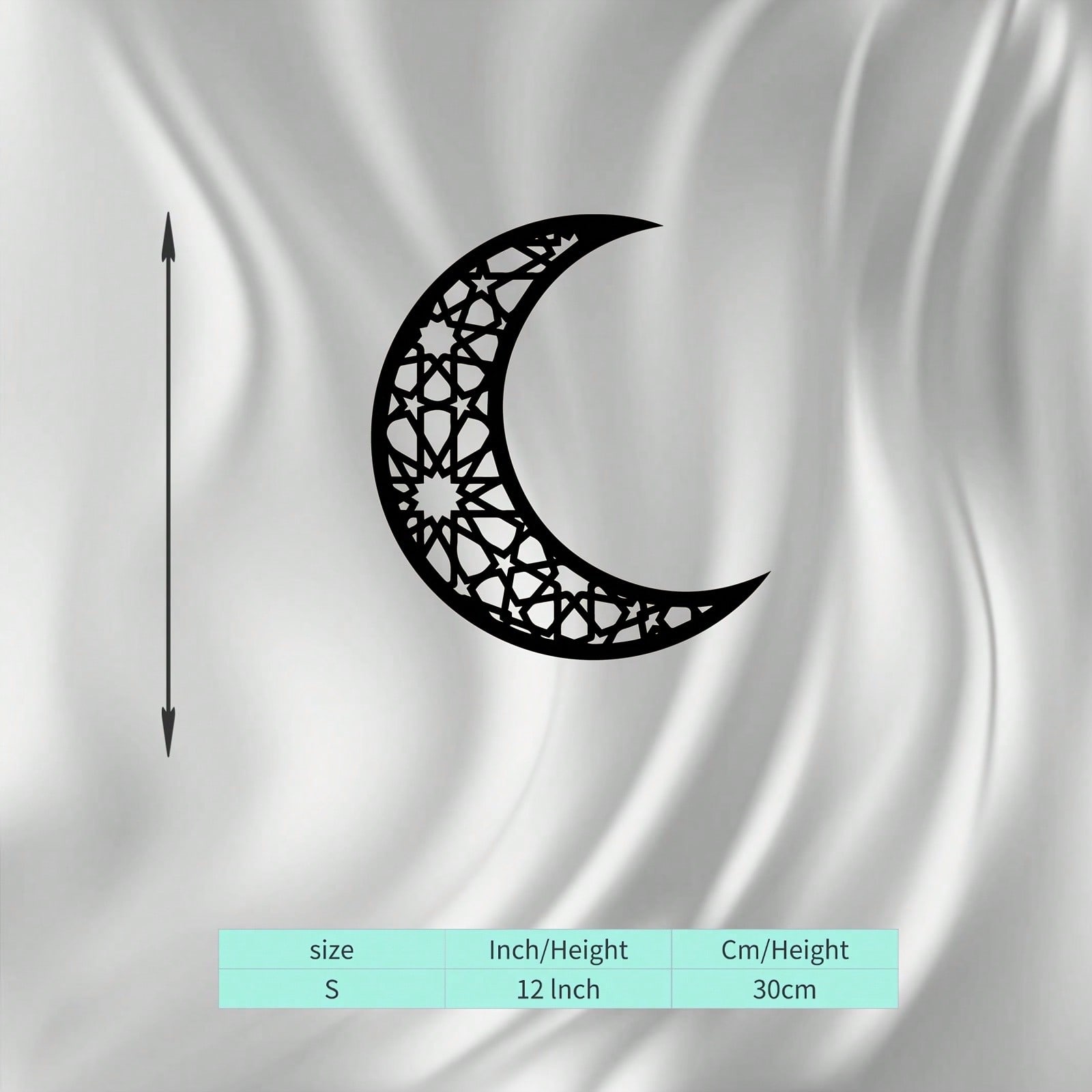 

Antique Style Metal Moon Star Wall Art Islamic Home Decor Ramadan Gift Rust Resistant 27x30