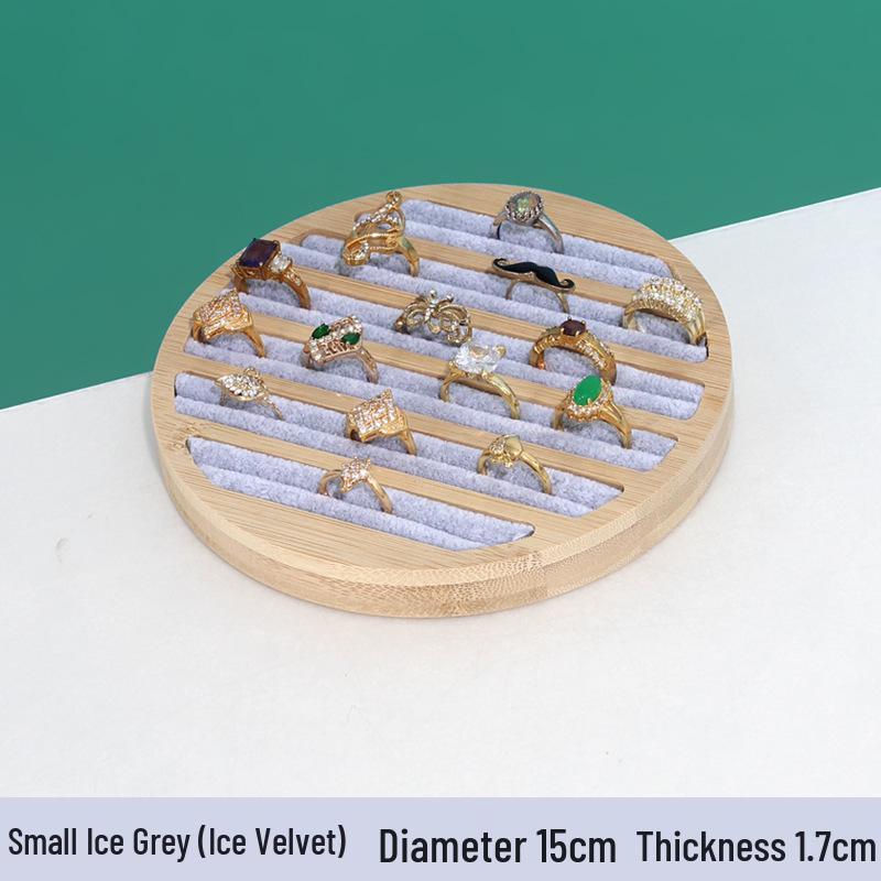 

Solid Wood Round Jewelry Display Tray