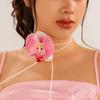 Women Girls Multiple Colors Neck Ornament Simulation Butterfly Orchid Graduation Ball Fashion Accessories